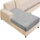 NAISI Sectional Couch Cover 1 Piece Velvet Separate Chaise Lounge Cover Soft Stretch Sofa Slipcovers for LeftRight Chaise Sectional CouchChaise LoungeLight Grey
