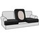 H.VERSAILTEX HVERSAILTEX Stretch Velvet 3 Piece T Cushion Sofa Slipcovers Individually Fitted Cushion Covers for 3 Cushion Couch Stay in Place Black