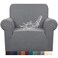 Granbest Premium Waterproof Sofa Cover High Stretch Couch Slipcover Super Soft Fabric Couch Cover Light Gray Chair Small