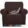 Granbest Premium Waterproof Sofa Cover High Stretch Couch Slipcover Super Soft Fabric Couch Cover Chocolate Small