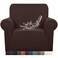 Granbest Premium Waterproof Sofa Cover High Stretch Couch Slipcover Super Soft Fabric Couch Cover Chocolate Small