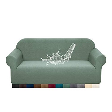 Granbest Premium Waterproof Sofa Cover High Stretch Couch Slipcover Super Soft Fabric Couch Cover Matcha Green Medium