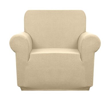 Granbest Premium Waterproof Sofa Cover High Stretch Couch Slipcover Super Soft Fabric Couch Cover Beige Small