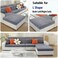 WEYOND Couch Cushion Covers for L Shaped Sectional Sofa Softer Chenille Large Sofa Covers Washable NonSlip Individual Stretch Couch Cover 1Pack Chaise Cover Dark Grey