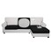 Easy-Going EasyGoing 100 Waterproof 3 Pieces Couch Cushion Covers for Sectional Sofa LeftRight L Shape Chaise Lounge Sofa Seat slipcover AntiSlip Sofa Cover 2 Seater 1 Chaise Black