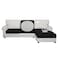 Easy-Going EasyGoing 100 Waterproof 3 Pieces Couch Cushion Covers for Sectional Sofa LeftRight L Shape Chaise Lounge Sofa Seat slipcover AntiSlip Sofa Cover 2 Seater 1 Chaise Black
