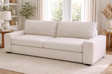 HomeTown Market The Durable Polyester KIVIK Three Seat Not Loveseat Sofa Cover Replacement is Compatible with IKEA Kivik 3 Seater Sofa Slipcover Only Polyester Beige