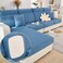 Yoovat Couch Cushion Covers for Sofa Couch Covers WearResistant Universal Sofa Cover Washable Stretch for Sectional Slipcovers TextureBlueChaise Cover
