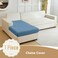 Yoovat Couch Cushion Covers for Sofa Couch Covers WearResistant Universal Sofa Cover Washable Stretch for Sectional Slipcovers TextureBlueChaise Cover