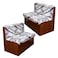 CRFATOP 2 Sets RV Dinette Cushion Covers Printed Camper Cushion Slipcover Stretch 2 Seat Sofa Chair Cover Furniture Protector for RV Camper Car Bench 2 Backrest Covers 2 Bench Covers09