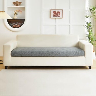 Disayu Couch Covers for 3 Cushion Sofa Pet Friendly Couch Cushion Covers Universal Sofa Covers Washable Stretch Slipcovers for Sectional Sofa Texture GrayLarge Triple Seat Cover