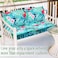 Spiareal 8 Pcs Waterproof Patio Stretch Sofa Cushion Cover Outdoor Cushion Cover Replacement Include 4 Backrests and 4 Cushions Sofa Seat Covers Furniture Protector Tropical Plants