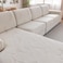 QIANMEW Couch Covers for Sectional Sofa Washable Stretch Soft Sofa Cushion Covers L Shape Sofa Slipcovers Anti Slip Furniture Decor Protector for Pets 1PC Back Couch CoverIvory