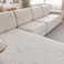 QIANMEW Couch Covers for Sectional Sofa Washable Stretch Soft Sofa Cushion Covers L Shape Sofa Slipcovers Anti Slip Furniture Decor Protector for Pets 1PC Back Couch CoverIvory