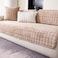MDSASFD Velvet Couch Cover Washable Sectional Sofa Cover Anti Slip Sofa Slipcover for 3 Cushion Couch Sofa L Shaped Armrest Backrest Furniture Protector Covers for Pets KidsKhaki Only 1 PCS