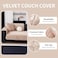 MDSASFD Velvet Couch Cover Washable Sectional Sofa Cover Anti Slip Sofa Slipcover for 3 Cushion Couch Sofa L Shaped Armrest Backrest Furniture Protector Covers for Pets KidsKhaki Only 1 PCS