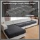 QIANMEW Couch Cushion Covers Comfort Soft Magic Sofa Covers Washable Stretch Resistant Slipcovers for Sectional and L Shaped Seats 3 Seaters1 Chaise Dark Gray