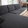 QIANMEW Couch Cushion Covers Comfort Soft Magic Sofa Covers Washable Stretch Resistant Slipcovers for Sectional and L Shaped Seats 3 Seaters1 Chaise Dark Gray