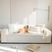 Gumfolk Pet Couch Covers for Sofa Slipcovers Couch Protector for Dogs Washable Cushion Cover Sofa Pad Blanket Furniture White 27in59in
