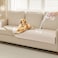 HAOMAIJIA Waterproof Couch Cover for Dogs WashableFaux Fur Pet Couch Covers for SofaSoft Dog Bed Cover NonSlip Couch Covers for 3 Cushion Couch Sofa Pet Friendly Off White 35 x 82