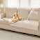HAOMAIJIA Waterproof Couch Cover for Dogs WashableFaux Fur Pet Couch Covers for SofaSoft Dog Bed Cover NonSlip Couch Covers for 3 Cushion Couch Sofa Pet Friendly Off White 35 x 82