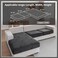 QIANMEW Couch Covers for Sectional Sofa Washable Stretch Soft Sofa Cushion Covers L Shape Sofa Slipcovers Anti Slip Furniture Decor Protector for Pets 2 Seaters Covers1 Chaise CoverDark Gray