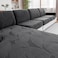 QIANMEW Couch Covers for Sectional Sofa Washable Stretch Soft Sofa Cushion Covers L Shape Sofa Slipcovers Anti Slip Furniture Decor Protector for Pets 1PC X Large Sofa CoverDark Gray