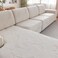 QIANMEW Couch Covers for Sectional Sofa Washable Stretch Soft Sofa Cushion Covers L Shape Sofa Slipcovers Anti Slip Furniture Decor Protector for Pets 1PC X Large Sofa CoverIvory