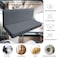 Oloepfo 4PCS Rv Dinette Cushion Covers Outdoor Rv Sofa Covers Washable Rv Seat Covers Furniture Protector Jacquard Stretchable Camper Cushion Covers with 2 Backrest Cover 2 Bench Cover Dark Grey