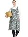 APRONNER Big Plus Size Aprons for Women with Pockets Cotton Linen Baking Kitchen Cooking Pastoral Style