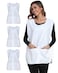 Xeoxarel 3 Pack Universal Apron for Women or Men Unisex Cobbler Apron with 3 Pockets Vest White