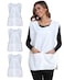 Xeoxarel 3 Pack Universal Apron for Women or Men Unisex Cobbler Apron with 3 Pockets Vest White