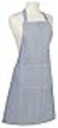 Now Designs Narrow Stripe Cotton Chefs Kitchen Apron Royal Blue Stripe 28 x 32 in