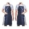 KOPADA KPD 2 Pack Blue Unisex Adjustable Bib Denim Apron for Family Chef Kitchen BBQ and StudioCooking Apron for Kitchen and Home