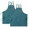 USCHAILIQIANG Kitchen Apron Canvas 2 Pack Chef Apron Cross Back Adjustable Apron with 3 Pockets Professional Tool Work Apron Waterproof Barbecue BBQ Apron for Men Women Cooking Painting Gardener Green