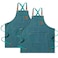 USCHAILIQIANG Kitchen Apron Canvas 2 Pack Chef Apron Cross Back Adjustable Apron with 3 Pockets Professional Tool Work Apron Waterproof Barbecue BBQ Apron for Men Women Cooking Painting Gardener Green