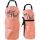 BASHOUT Mother Daughter Apron Set 2 pcs Mama Chef plus Mini Chef Matching Aprons Cooking Baking Adjustable Mom and Child Pink Aprons Mothers Day Christmas Mommy and Daughter Kitchen Aprons