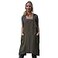 Larmliss Womens Pinafore Square Apron Baking Cooking Gardening Works Cross Back CottonLinen Blend Dress with 2 Pockets