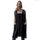 Larmliss Womens Pinafore Square Apron Baking Cooking Gardening Works Cross Back CottonLinen Blend Dress with 2 Pockets