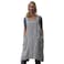 Larmliss Womens Pinafore Square Apron Baking Cooking Gardening Works Cross Back CottonLinen Blend Dress with 2 Pockets Gray