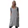 Larmliss Womens Pinafore Square Apron Baking Cooking Gardening Works Cross Back CottonLinen Blend Dress with 2 Pockets Gray