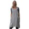 Larmliss Womens Pinafore Square Apron Baking Cooking Gardening Works Cross Back CottonLinen Blend Dress with 2 Pockets Gray