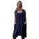 Larmliss Womens Pinafore Square Apron Baking Cooking Gardening Works Cross Back CottonLinen Blend Dress with 2 Pockets