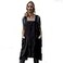 Larmliss Womens Pinafore Square Apron Baking Cooking Gardening Works Cross Back CottonLinen Blend Dress with 2 Pockets