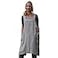 Larmliss Womens Pinafore Square Apron Baking Cooking Gardening Works Cross Back CottonLinen Blend Dress with 2 Pockets Gray