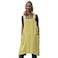 Larmliss Womens Pinafore Square Apron Baking Cooking Gardening Works Cross Back CottonLinen Blend Dress with 2 Pockets YellowM