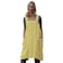 Larmliss Womens Pinafore Square Apron Baking Cooking Gardening Works Cross Back CottonLinen Blend Dress with 2 Pockets YellowM
