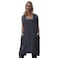 Larmliss Womens Pinafore Square Apron Baking Cooking Gardening Works Cross Back CottonLinen Blend Dress with 2 Pockets Dark GrayL