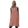Larmliss Womens Pinafore Square Apron Baking Cooking Gardening Works Cross Back CottonLinen Blend Dress with 2 Pockets Salmon PinkM
