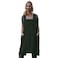 Larmliss Womens Pinafore Square Apron Baking Cooking Gardening Works Cross Back CottonLinen Blend Dress with 2 Pockets Dark GreenM